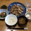 大根と豚肉の炒め煮とほうれん草のお浸し