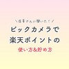 ビックカメラで楽天ポイントの”お得な”使い方を詳しく解説！ビックポイントとどっちが使える？併用できる？