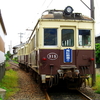 平木駅の留置線で見られた長尾線旧型車