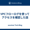 VPCフローログを使ってアクセスを確認した話