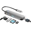 【2023新作&プロレベル】USB ハブ 6-in-1 USB C ハブ マルチポート USB3.0ポート搭載(最大5Gbps高速データ転送) 4K高画質出力 HDMIポート 100W PD3.0 USB-Cポート 急速充電 microSD&SDカード スロット搭載 多機能 USB Type-C ハブ 6ポート拡張 変換アダプタ usb hub スリム設計 コンパクト 小型&軽量 持ち運び便利 安心安全 回路保護 ドッキングステーション Windows / MacBook / iPad Pro / Swi