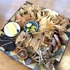 本日の囲炉裏BBQの焼き物は、天然キノコ盛り合わせ
