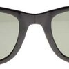 BuyToday Ray-Ban RB4105 Folding Wayfarer Sunglasses 50 mm, Polarized, Black/Polarized Crystal Green