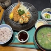 まるやま　会津門田店　春野菜の湯葉巻きかつと海老・ヒレカツ定食（味噌汁変更）