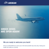 エーゲ航空（Aegean Airlines）からのお知らせ