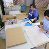 台紙（緩衝材）、ダンボールやウエス作業　　