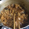 新生姜の佃煮を炊く