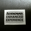 Lenovo Enhanced Experienceのエンブレムが届いた