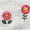 小さな花の刺繍１　チェーンステッチ