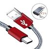 BRG usb type c ケーブル 1.2m,Micro USB →usb type c 変換アダプタ付き 急速充電 高速データ転送 ナイロン編み タイプc ケーブル samsung s9/samsung s9 plus/samsung s9+ Xperia XZ/X Compact等対応 (レッド+スペースグレー)