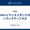 Raspberry Pi 2 を入手したので、いろいろやってみる