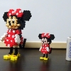 アイロンビーズの大きさ比較。同じものを作って並べてみました。