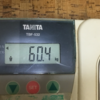 今朝の体重