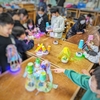 micro:bitなカーリングロボットでダンスパーティ♪ ＠落合第二小学校