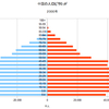 中国の人口ピラミッド　２０００年～２０１０年