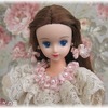ティモテ10（ピンクの小花のロングドレス）