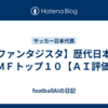 【ファンタジスタ】歴代日本人OＭＦトップ１０【ＡＩ評価】
