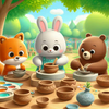 リッキー、ウーちゃん、クーちゃんの陶芸大作戦
