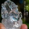 超レア・希少！スペシャルレインボー入り！ガネーシャ神像・虹入りヒマラヤ水晶 天然石彫刻置物・スタチュー・インドの神様・商売繁盛・学問の神様・金運アップ・パワーストーン