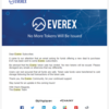 【注意喚起】ICOのEverex（$EVX）がハッキングされて詐欺メールが出回ってるようです