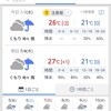 今日は雨が降る前に