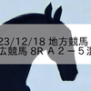 2023/12/18 地方競馬 帯広競馬 8R Ａ２－５混合
