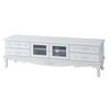 テレビ台/テレビボード 【幅150cm：42型〜65型対応】 木製 猫足 『ピュアホワイトアンティーク飾り家具』