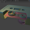 Blenderで作った、カセットハウスのUV展開♪　カセットロビー　＃3