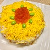 『錦糸卵で寿司ケーキ』