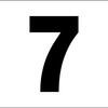 シンプル看板 「番号票7」Ｍサイズ パーキング 駐車場 屋外可（約Ｈ４５ｃｍｘＷ６０ｃｍ）