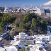 JR根岸線　港南台の雪と富士山