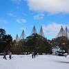 雪景色の街をあるけば 「兼六園」 