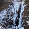 六甲山　好展望の岩と今季最後の氷瀑