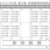 【中学部】春期講習の時間割