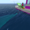 LowPoly World In OpenSimulator: Prim seagulls and Net fishing