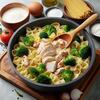 一人で楽しむ料理：チキンとブロッコリーのクリームパスタ
