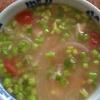 チーズとトマトのみそ汁　Miso soup in cheese and tomato