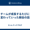 チームが成長するたびに変わっていった朝会の話