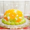 オレンジとマスカットのボールケーキ
