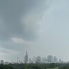 雷雨のあとの三日月