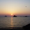 鴨池海岸の夕陽