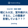 道頓堀ビル火災、室外機が火元とすると、この酷暑が影響している？？？