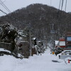 雪の三角山ハイキング