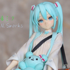 初音ミク　ガレージキット　A.N.S worksさんの～黒星紅白氏元イラスト～