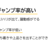 ジャンプ率だけで印象が変わる？