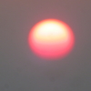 新年真赤な夕日