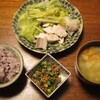  黄ニラとキャベツの蒸し物