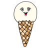 かわいいアイスクリーム のイラスト