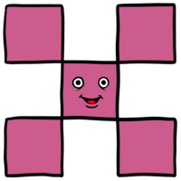 かわいいアルファベットのX のイラスト