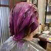 ピンクヘアにしてもらいました。